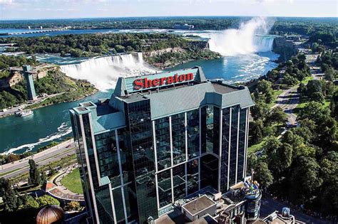 Niagara hotel - The 12 story, steel frame and concrete hotel was designed by prominent Buffalo architects Esenwein and Johnson and considered a skyscraper when it was built between 1923 and 1925. It is located 1/4 mile from the Horseshoe Falls, it is one block from the Seneca Niagara Casino. It has nearly 200 guest rooms as well as convention facilities. 